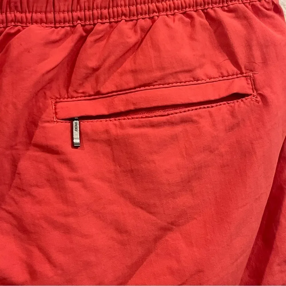 Caribbean swim trunks coral pink size large zipper back pocket
